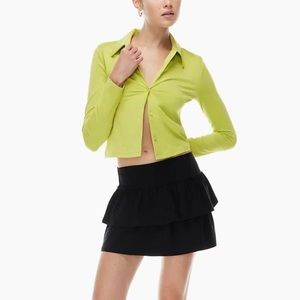 Aritzia Sunday Best Moreau Shirt Pear Green